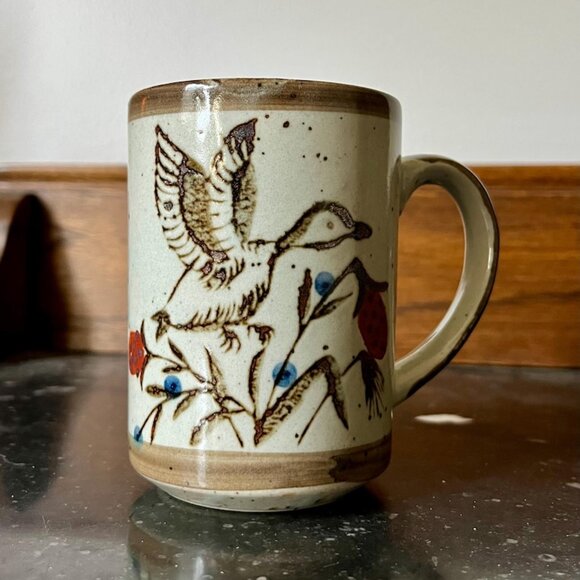 Other - Vintage Speckleware Mug with Painted Bird Design Vintage Speckleware Mug with Pa